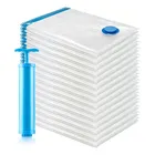 kit 10 saco À vacuo 50x60cm otimização de espaço + bomba