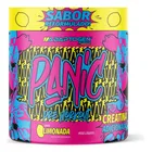 suplemento em pó adaptogen science panic pré treino com creatina pote 150g sabor limonada