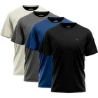 kit 4 camiseta dry fit sandrini masculina academia caminhada