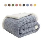 cobertor casal king size flannel sherpa relevo macio