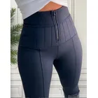 calça lipo super power modeladora cintura alta c/ zíper fake