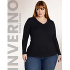 blusa manga longa plus size feminina estilosa frio macia