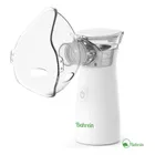 nebulizador inalador portátil marca bahrein sem fio a pilha ou cabo usb cor branco com azul compacto mesh bivolt nebulizador com rede vibratória aparelho para inalação inalador silencioso 127/220v