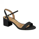 sandália feminina salto bloco baixo tira Única social comfy