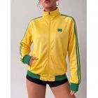 jaqueta feminina brasil gola alta zíper moda copa do mundo