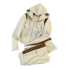 conjunto feminino casual moletom com capuz e calça larga