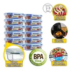 kit 10 pote de vidro marmita hermético 370ml freezer fitness rishon