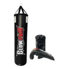 saco de box 90 cm profissional + luva bate saco