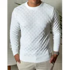 blusa de frio masculina trico suéter lã gola careca xadrez