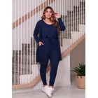 conjunto feminino 3 peças cardigan, regata e calça lanzinha