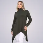 blusa feminina manga longa frio blusinha ponta gola alta
