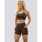 conjunto academia fitness top e short kit zero transparência