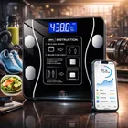 balança digital bioimpedância bluetooth corporal aparelho alta capacidade app para android e para ios cor preto balança de banheiro academia rhead red high end studios