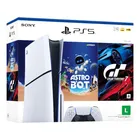 console playstation®5 slim disk pacote astro bot e gran turismo 7 branco