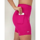 short feminino c/ bolso compressão para caminhada academia