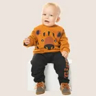 1 conjunto moleton calça bebê algodão infantil frio inverno