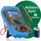 multímetro digital profissional several importados multifunções display lcd portátil com bateria 9v