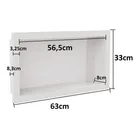 nicho de parede para embutir branco 30x60cm