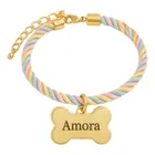 coleira pet acessório personalizado pescoço formato ossinho