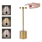 luminária mesa abajur led dimerizável sem fio recarregável