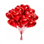 Ponto Com e Você kit 50 balões coração 45cm vermelho metalizado balão gigante formato coração para dia dos namorados, casamento e aniversário, decoração romântica com balões metalizados 45 cm