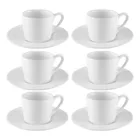 Ponto Com e Você jogo xícaras café com pires porcelana branca 12 peças