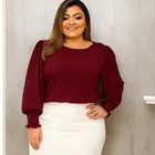 Ponto Com e Você blusa feminina manga longa plus size alfaiataria elegante