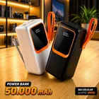 Ponto Com e Você carregador portátil power bank 50000mah usb super rápido display digital 50ahm universal powerbank todos dispositivos sortido preto ou branco comica
