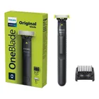 barbeador e aparador elétrico philips oneblade com pente 5 em 1, sem fio e À prova d'Água qp1425/10