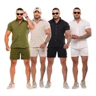 Ponto Com e Você conjunto masculino linho camisa shorts mauricinho com bolso