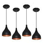 Ponto Com e Você kit 4 lustre pendente gota luminaria sala/ cozinha/ balcão cor preto