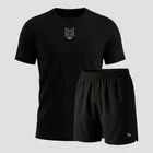 Ponto Com e Você kit bermuda lobo+camiseta lobo dry fitness academia alpha
