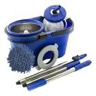esfregão perfect pro mop 360° balde inox cabo longo microfibra 16l