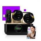 Ponto Com e Você microfone lapela redondo sem fio tipo c duplo anti ruído p/ android e iphone 15 16 17 com caixinha para carregamento portátil cor preto nixzen