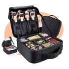Ponto Com e Você bolsa maleta de maquiagem profissional com divisórias ajustáveis para viagem com alça pequena tippi