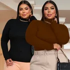 kit 2 blusas feminina cacharrel plus size gola alta