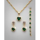 Ponto Com e Você corrente feminina+ pulseira+ brinco folheado a ouro promoção