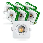 kit 10 spot luminária 7w qd rd frio 6500k quente 3000k