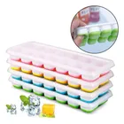 Ponto Com e Você 4 formas de gelo cubo tampa rígida e fundo flexível silicone