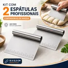 Ponto Com e Você kit 2 espatula cortador de massas raspador confeiteiro inox espátula de aço inoxidável boa dica